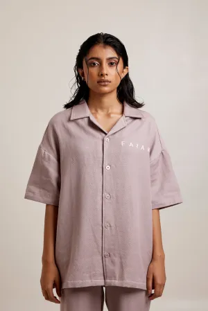 Mauve Handwoven  Khadi - Shirt