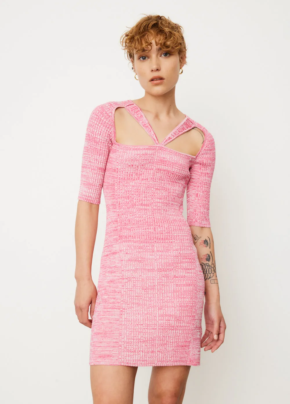 Melange Cut Out Mini Dress
