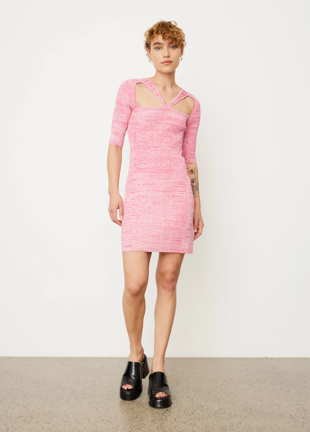 Melange Cut Out Mini Dress