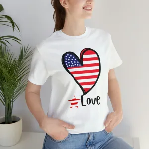 Memorial Day shirt, Love flag shirt, Independence Day, 4th of July shirt