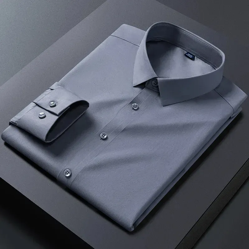 Men's Casual Buttoned Long Sleeve Shirt with Collar  | Ideal for All Seasons