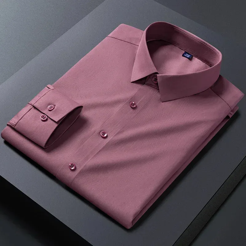 Men's Casual Buttoned Long Sleeve Shirt with Collar  | Ideal for All Seasons