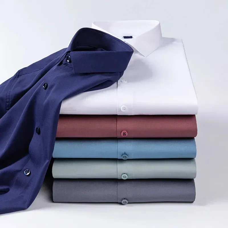Men's Casual Buttoned Long Sleeve Shirt with Collar  | Ideal for All Seasons