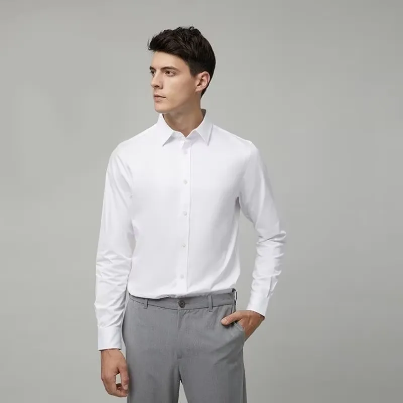 Men's Casual Buttoned Long Sleeve Shirt with Collar  | Ideal for All Seasons