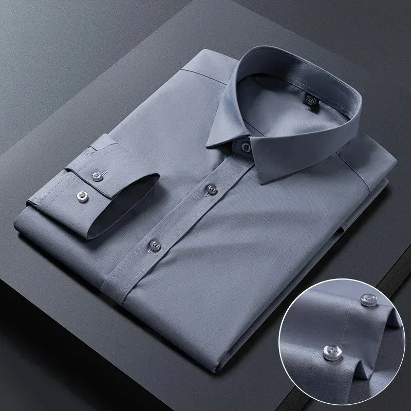 Men's Casual Buttoned Long Sleeve Shirt with Collar  | Ideal for All Seasons