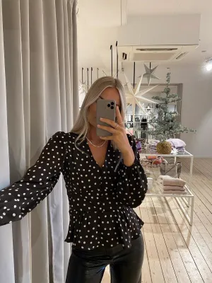 Meryl Dot Blouse - Brown