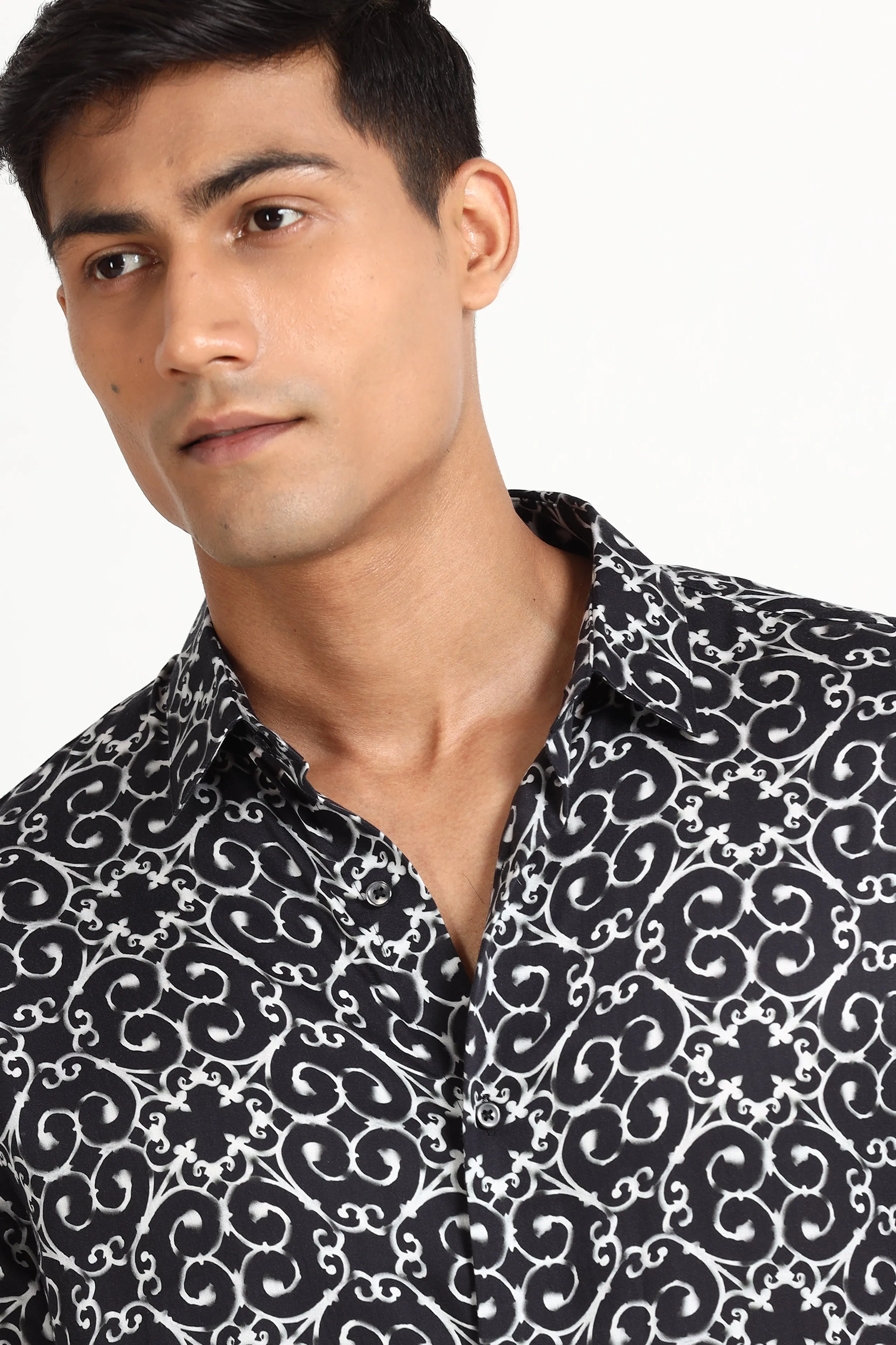Midnight Swirl Elegance Shirt