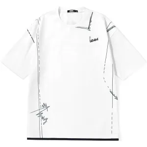 Minimalist Plain Hand-Drawn Lines Print T-Shirt