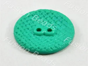 Mint Green Circular Mesh Polyster Button