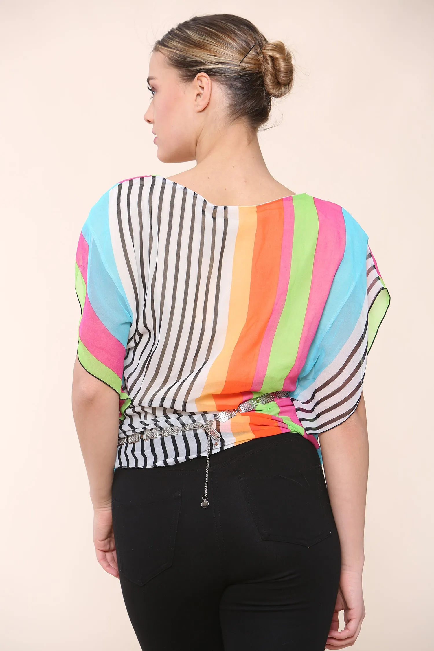 Multicolor Chiffon Partywear: Effortless Style