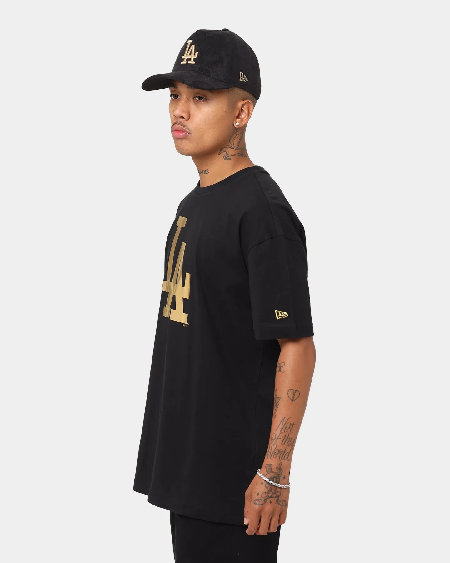 New Era Los Angeles Dodgers "Metallic" Oversize T-Shirt Black/Gold