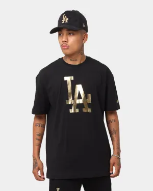 New Era Los Angeles Dodgers "Metallic" Oversize T-Shirt Black/Gold