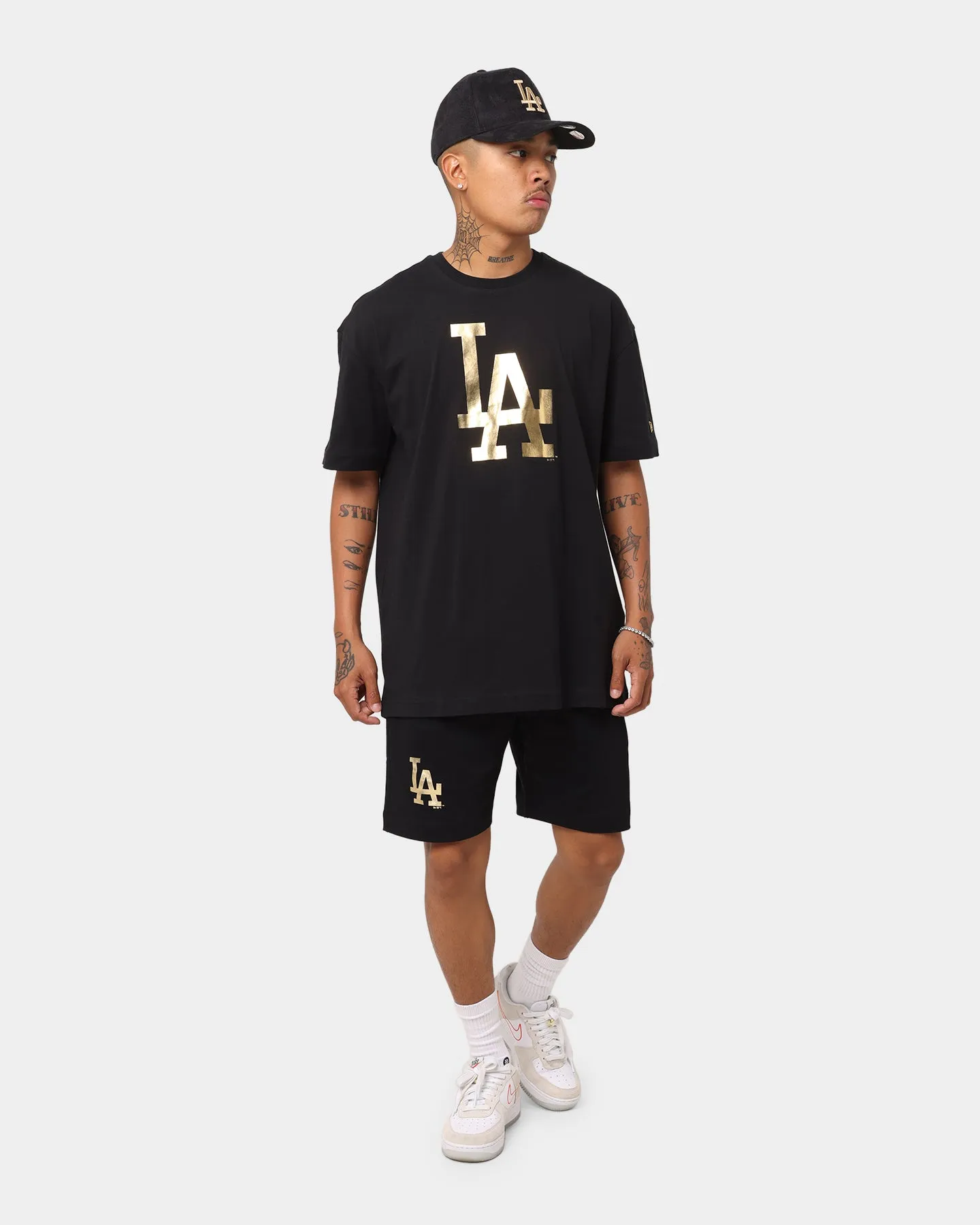 New Era Los Angeles Dodgers "Metallic" Oversize T-Shirt Black/Gold