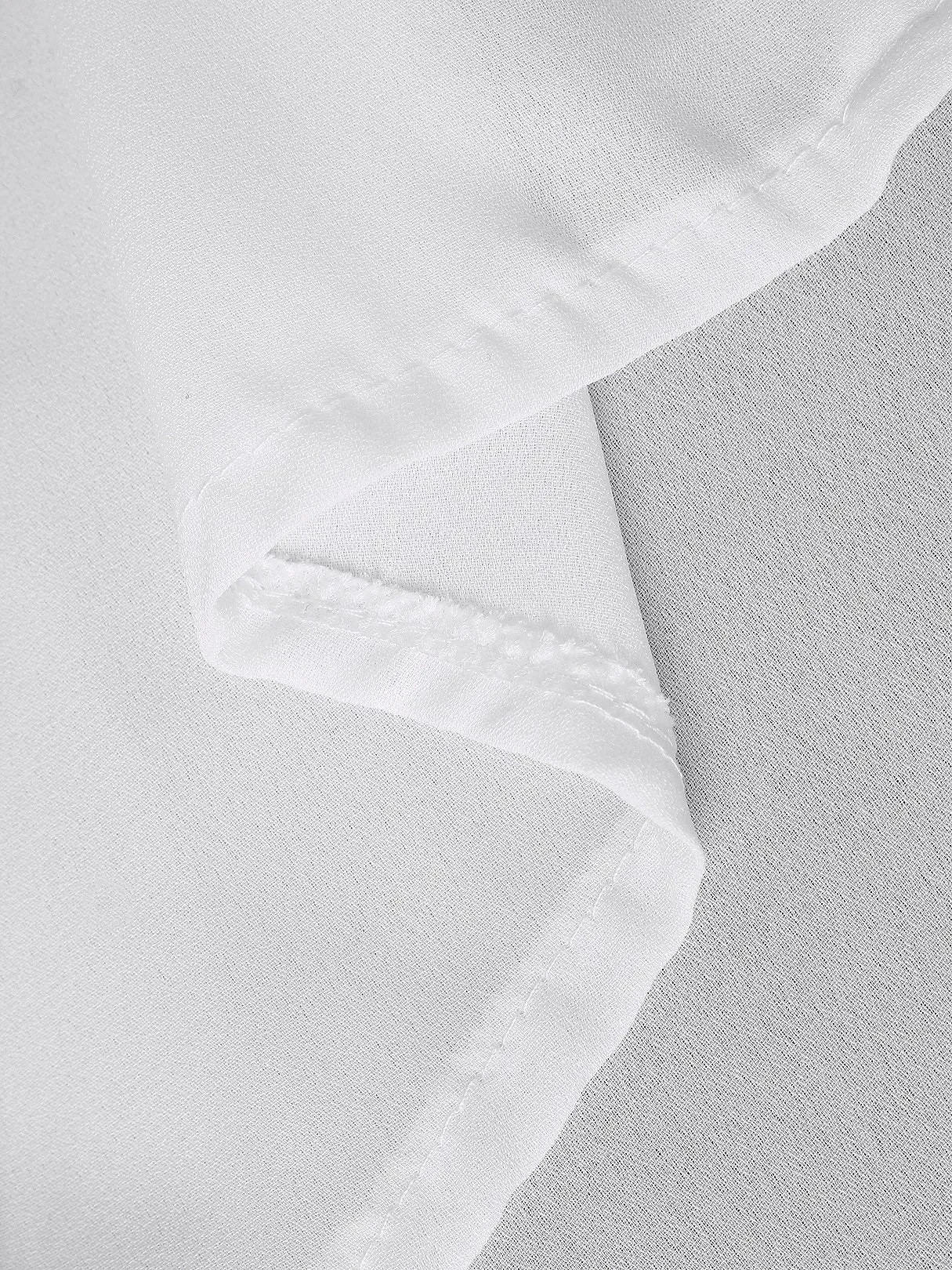 OEM ODM V-Neck Plain Long Sleeve Irregular Hem White Blouses