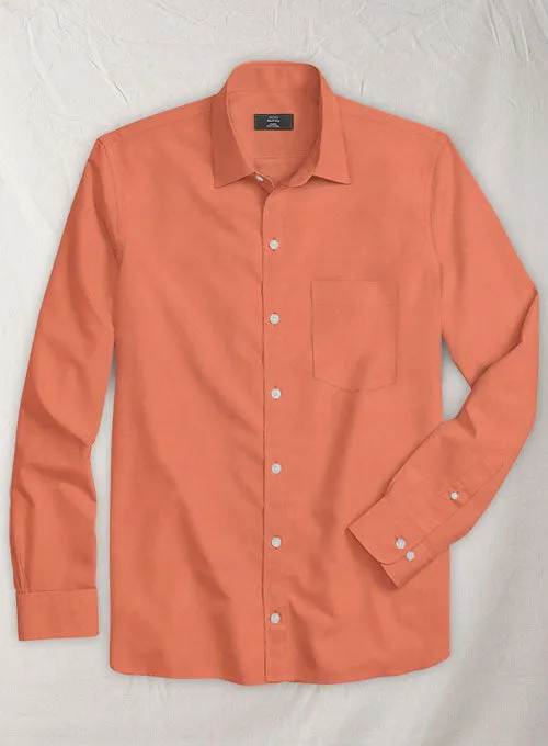 Orange Stretch Twill Shirt