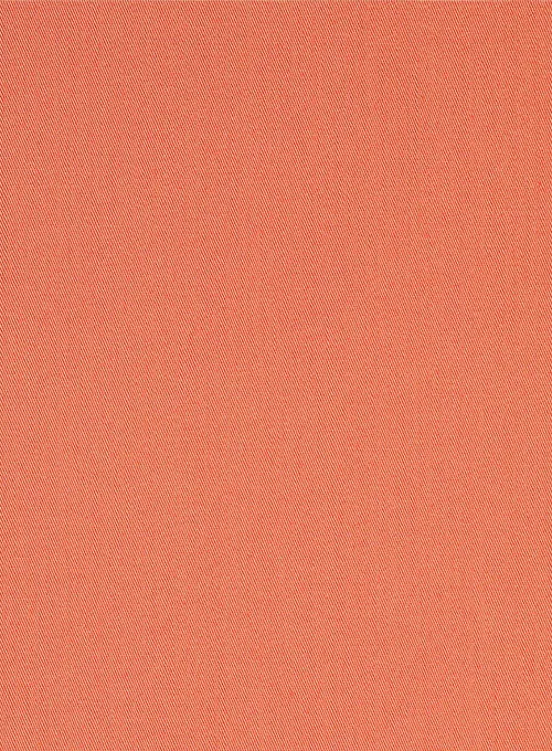 Orange Stretch Twill Shirt