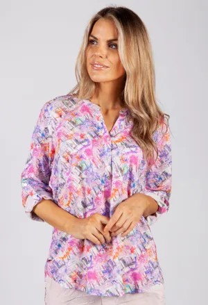 Pink Abstract Print Shirt