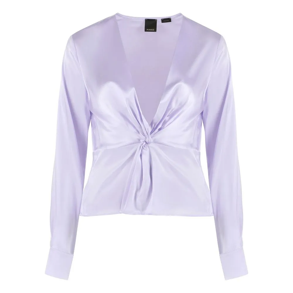 PINKO Lilac Silk Elegance Blouse