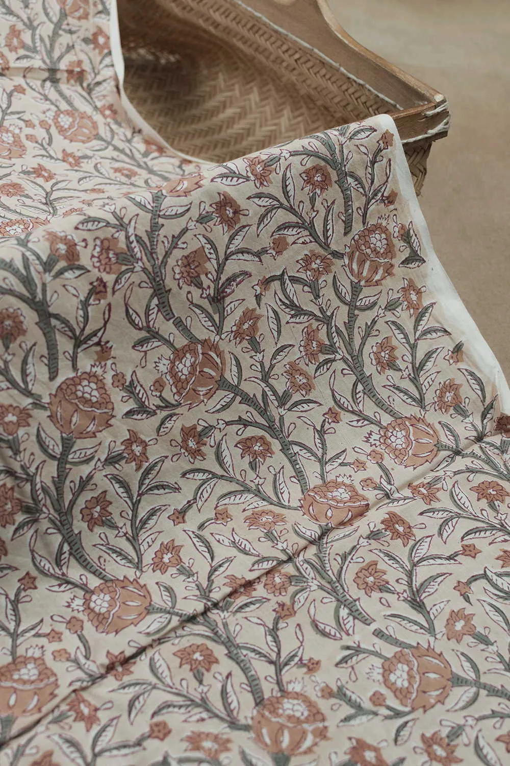 Prettiest Floral Sanganeri Cotton Fabric - 1.3m