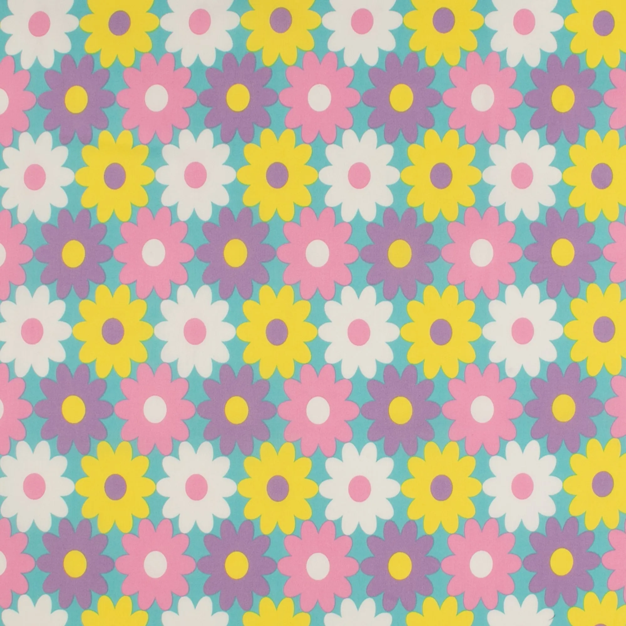 Printed Poplin - HULA-HOOP - 003 - Aqua