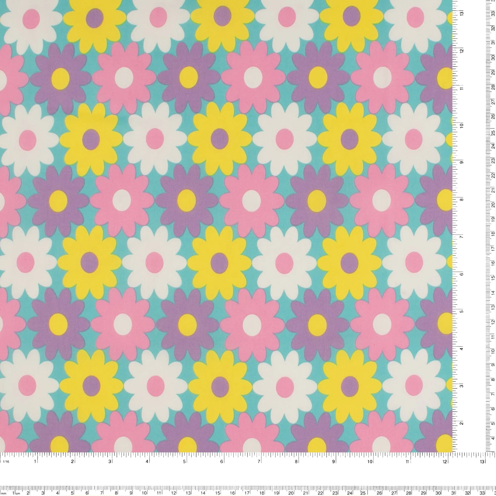 Printed Poplin - HULA-HOOP - 003 - Aqua