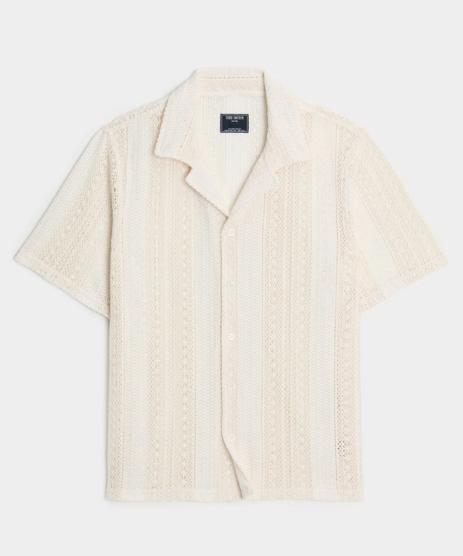 Relaxed Open-Knit Cabana Polo