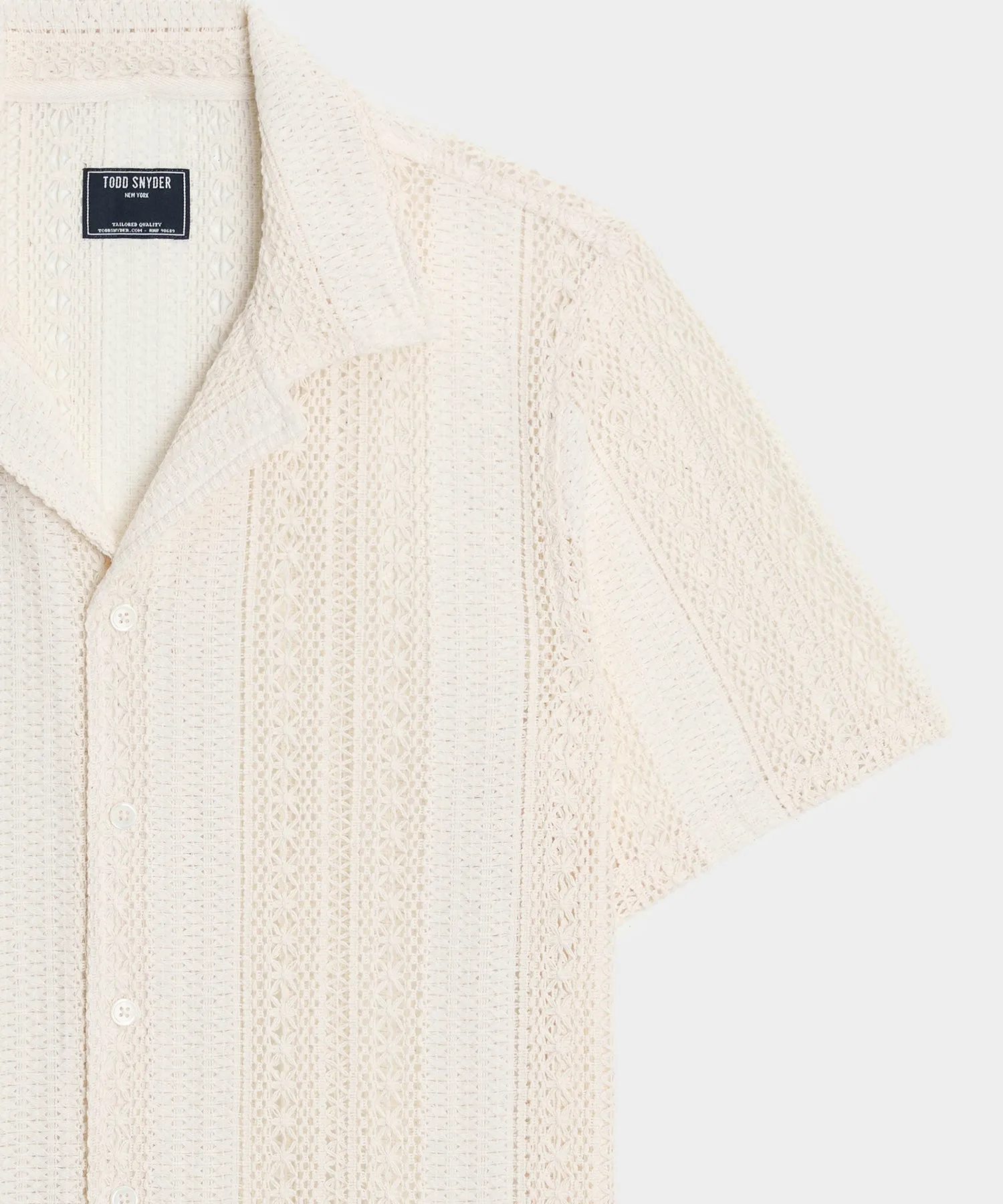 Relaxed Open-Knit Cabana Polo