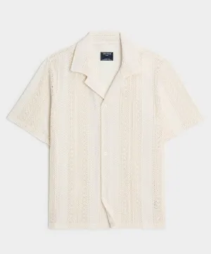 Relaxed Open-Knit Cabana Polo