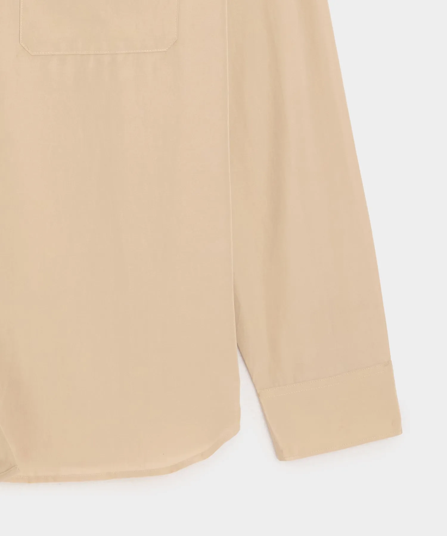 Relaxed Silk-Cotton Point Collar Shirt