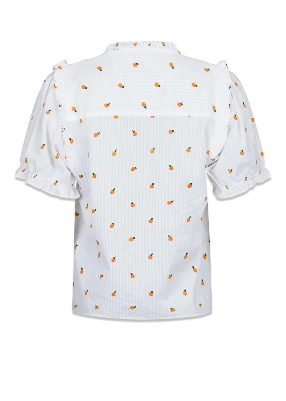 Rosalie Orange Tee - White