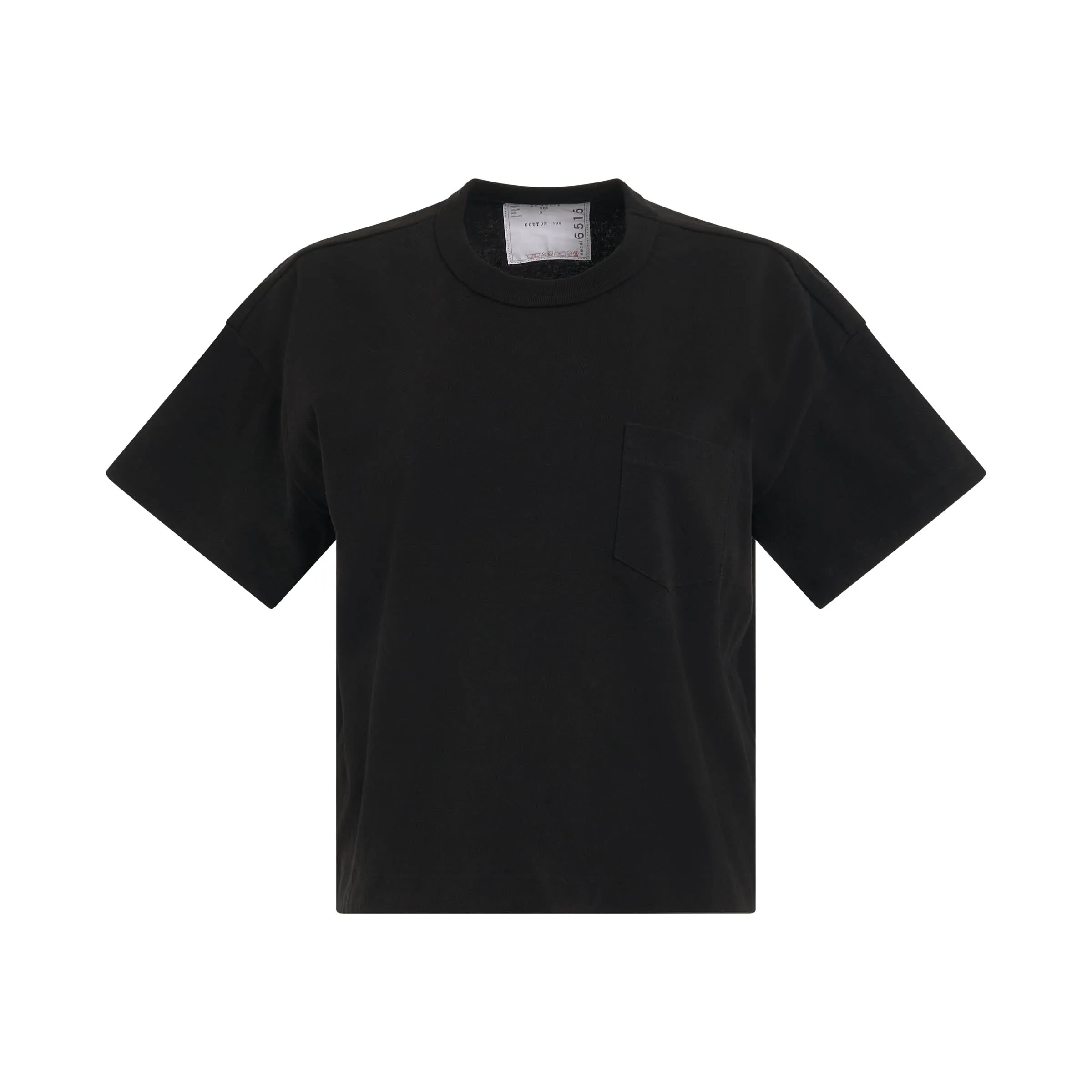 S Cotton Jersey T-Shirt with Pocket in Black