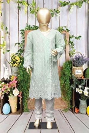 Shomi Stitched Chikankari Kids Shirts Collection'2022-SD-13-Ferozi