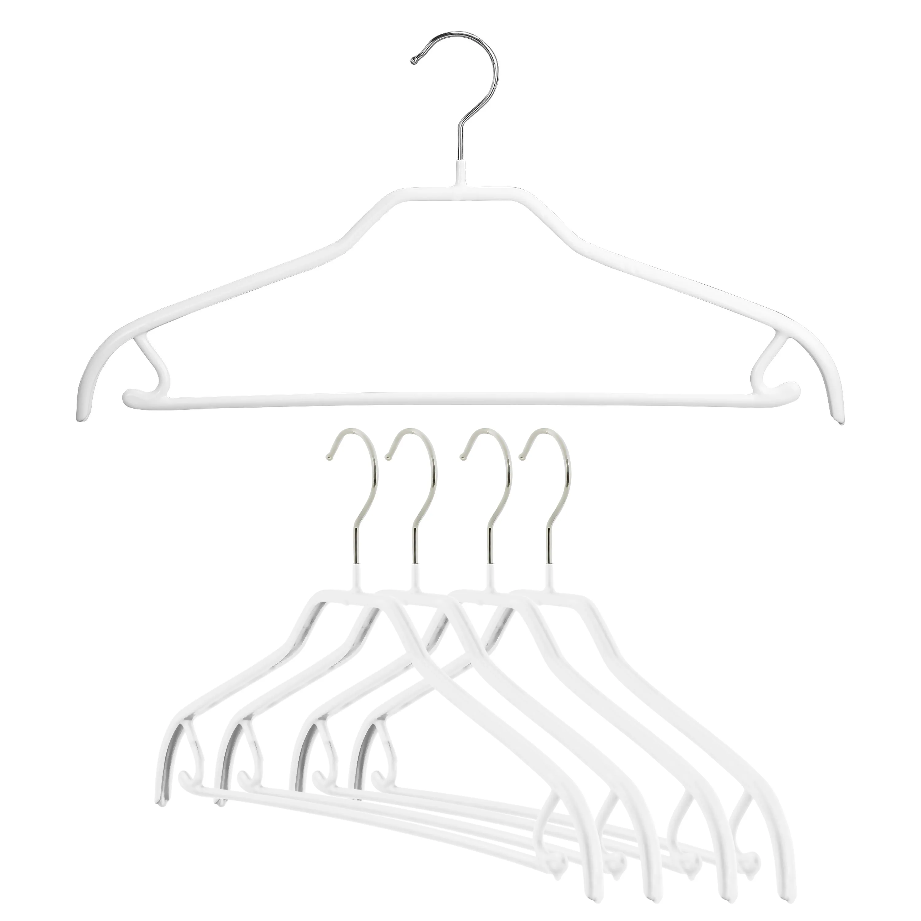 Silhouette Shirt Hanger with Bar & Hook, 41FRS, White
