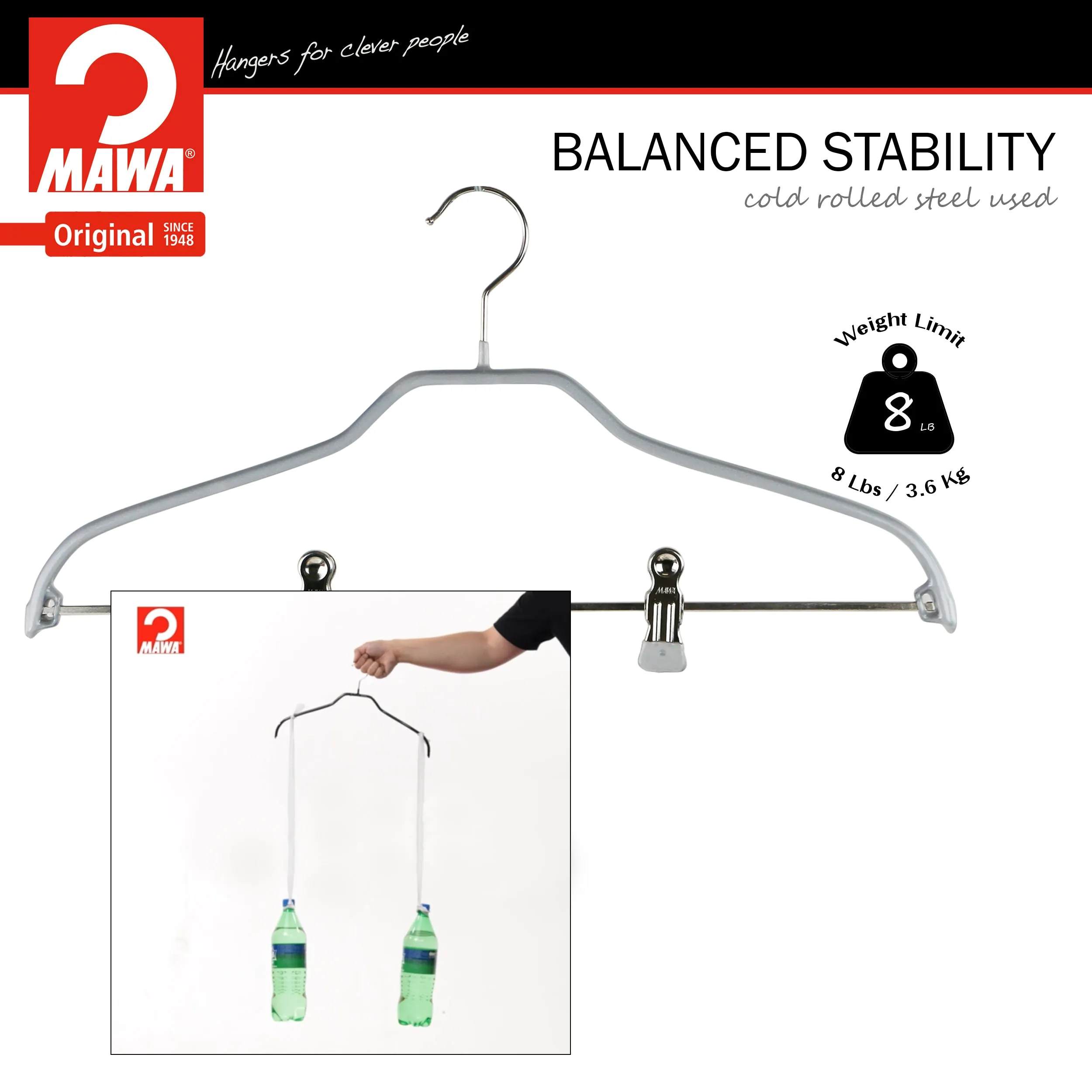 Silhouette Shirt with Grip Coated Clips, 40FK, Silver