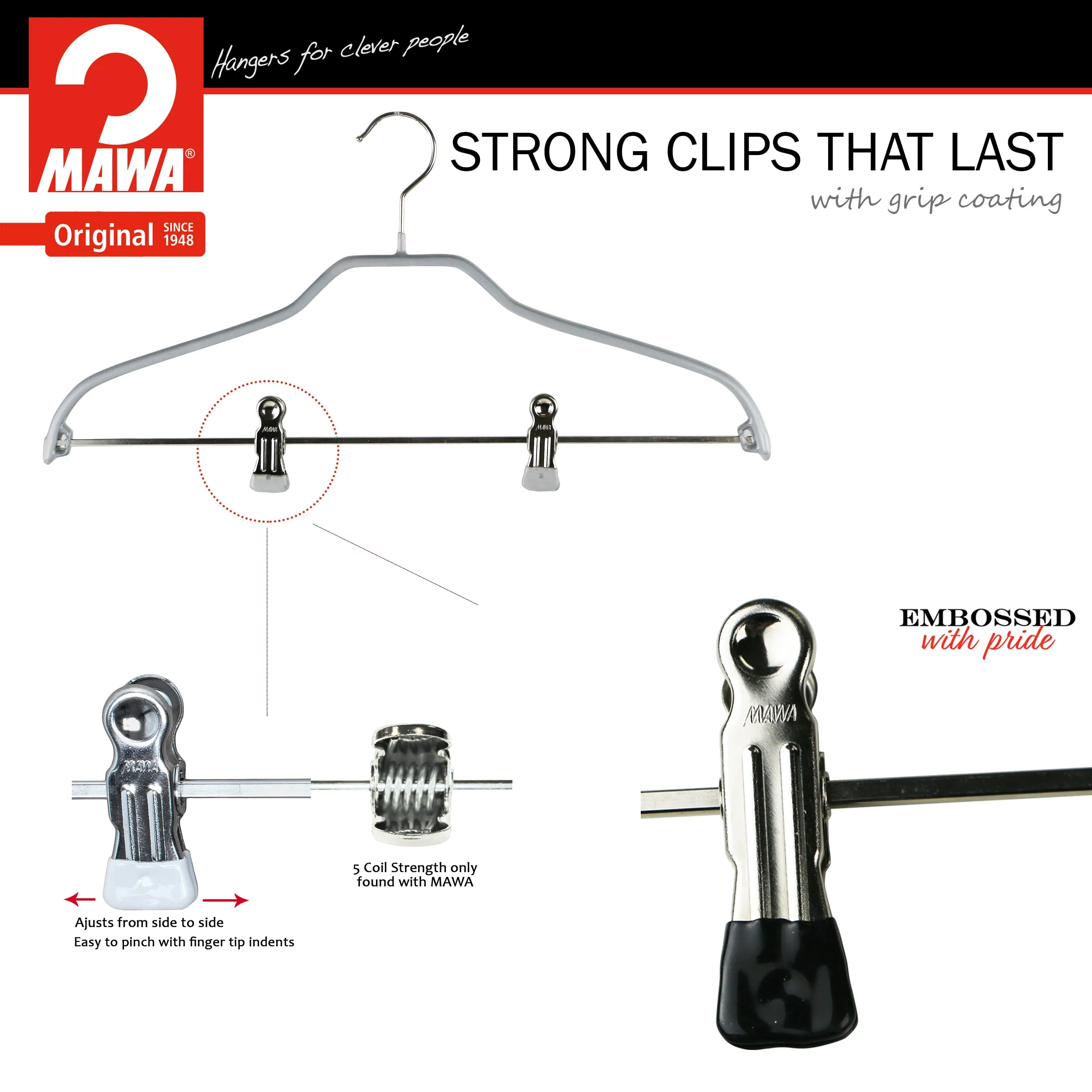 Silhouette Shirt with Grip Coated Clips, 40FK, Silver