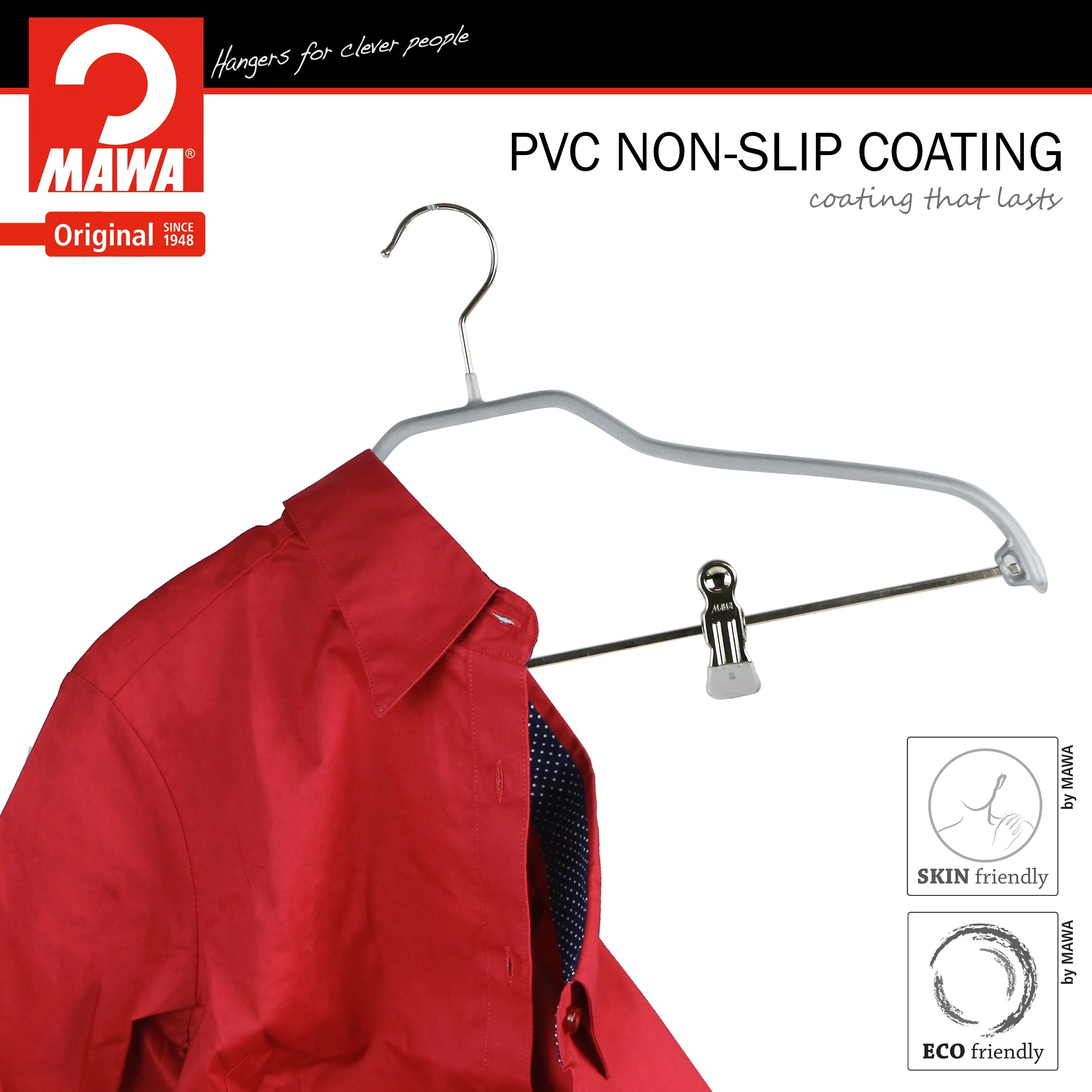 Silhouette Shirt with Grip Coated Clips, 40FK, Silver