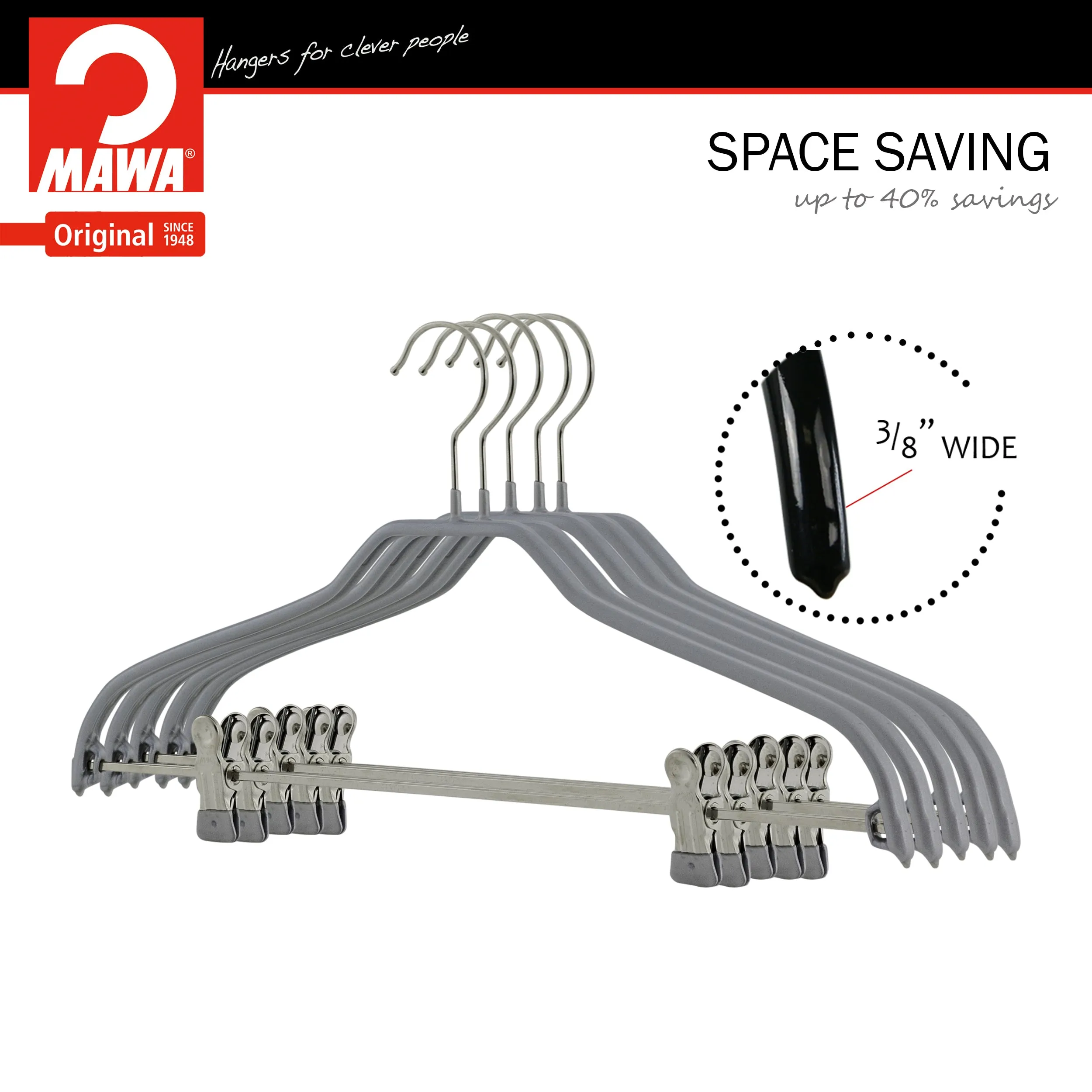 Silhouette Shirt with Grip Coated Clips, 40FK, Silver