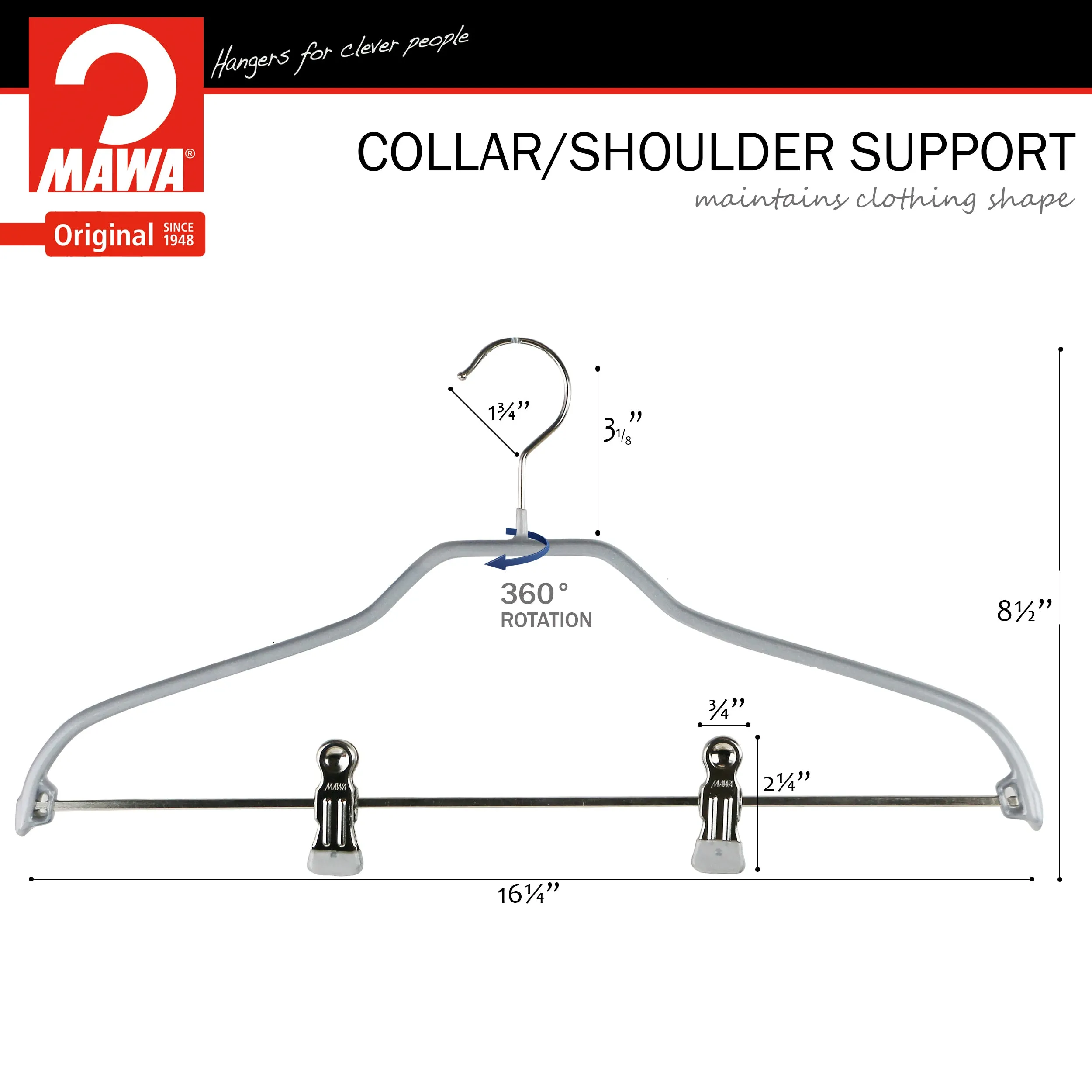 Silhouette Shirt with Grip Coated Clips, 40FK, Silver