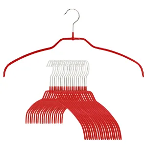 Silhouette Space-Saving Shirt Hanger, 42FT, Red