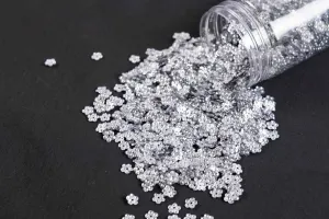 Silver Flower Plastic Sequins/Sitara(Wholesale)