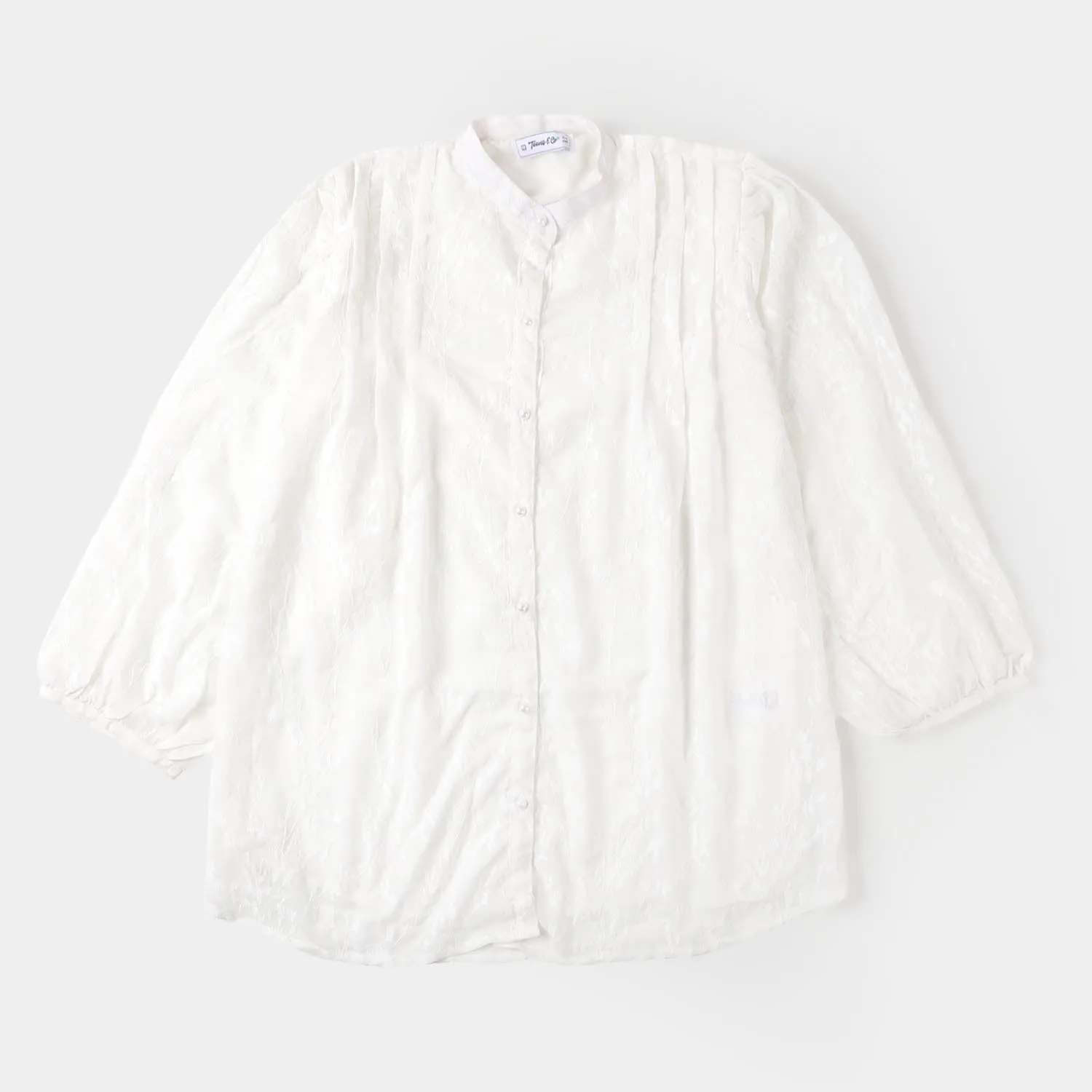 Teens Girls Chiffon Casual Top - White