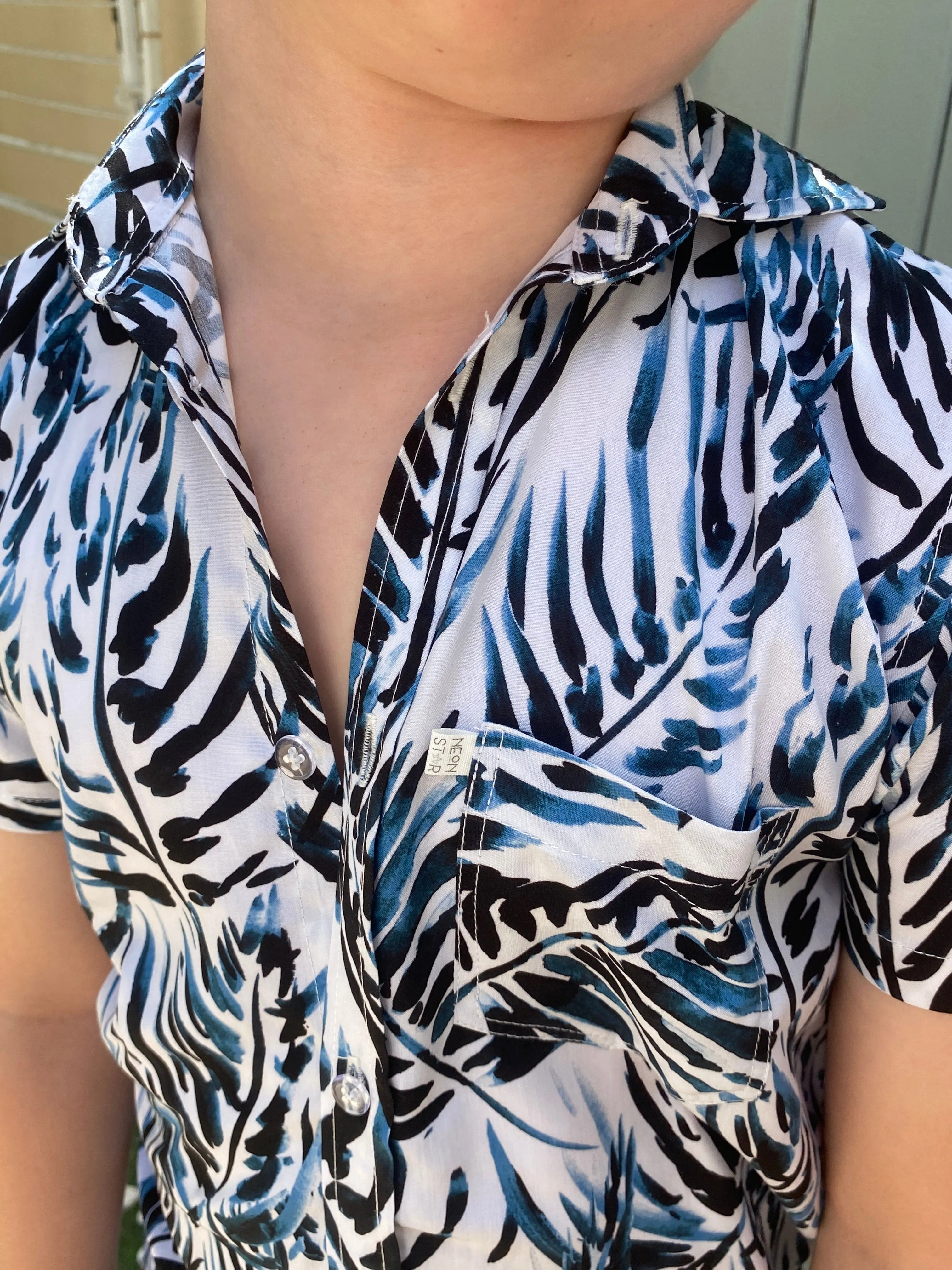 The Boy's Casual Shirt - Watermelon Hope (Navy)