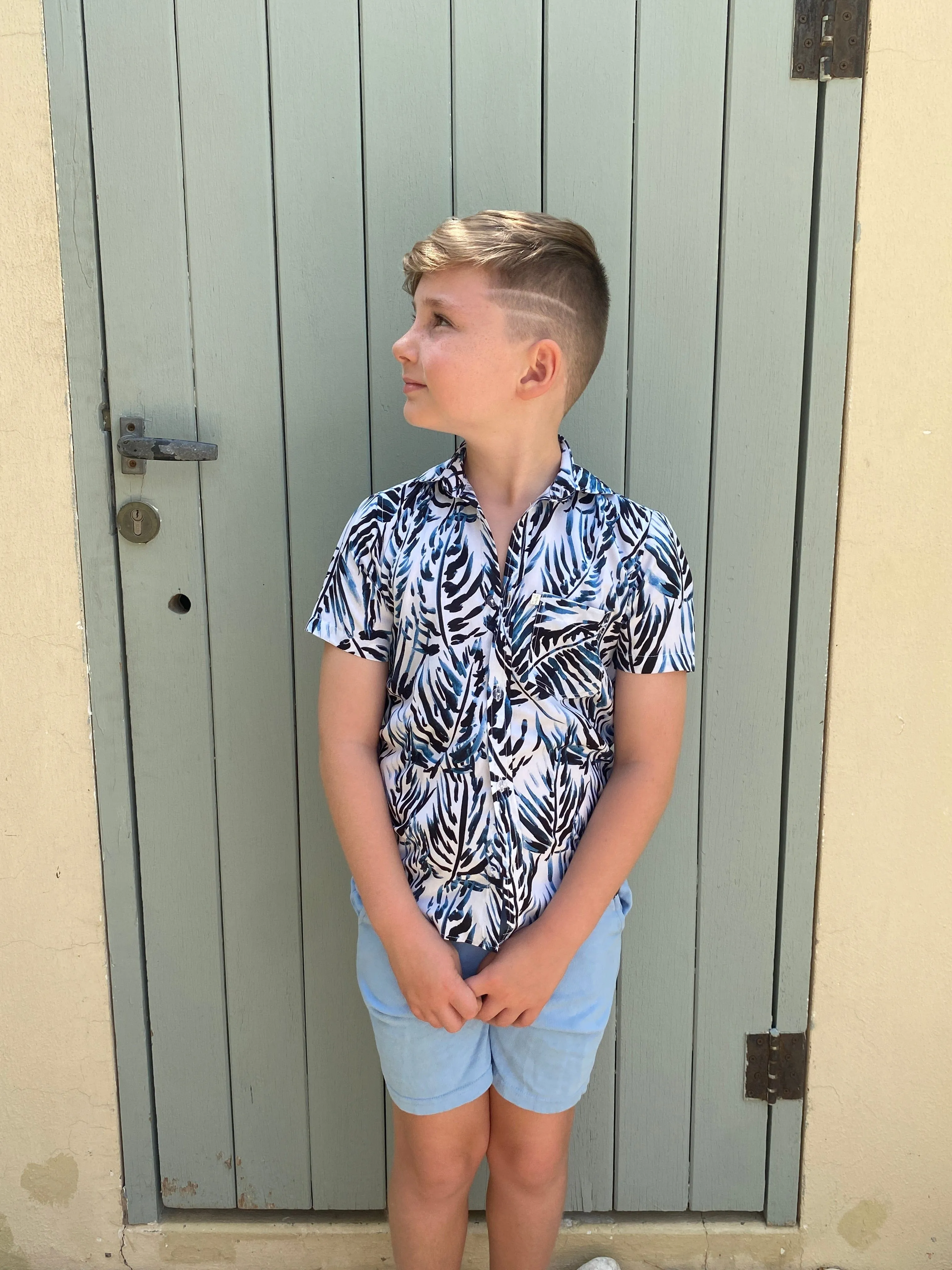 The Boy's Casual Shirt - Watermelon Hope (Navy)