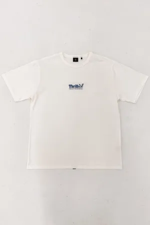 Thrills Workwear Embro Merch Fit Tee Dirty White