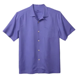 Tommy Bahama Big & Tall Coastal Breeze Check Camp Shirt - Peri Lavender
