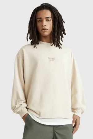 TOMMY JEANS RELAXED BOXY TINY CREW - CLASSIC BEIGE