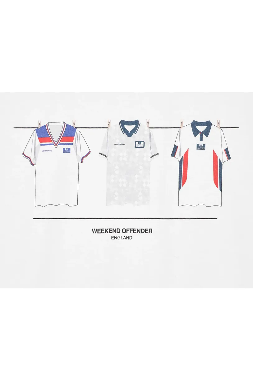 Weekend Offender - England Home White - T-Shirt