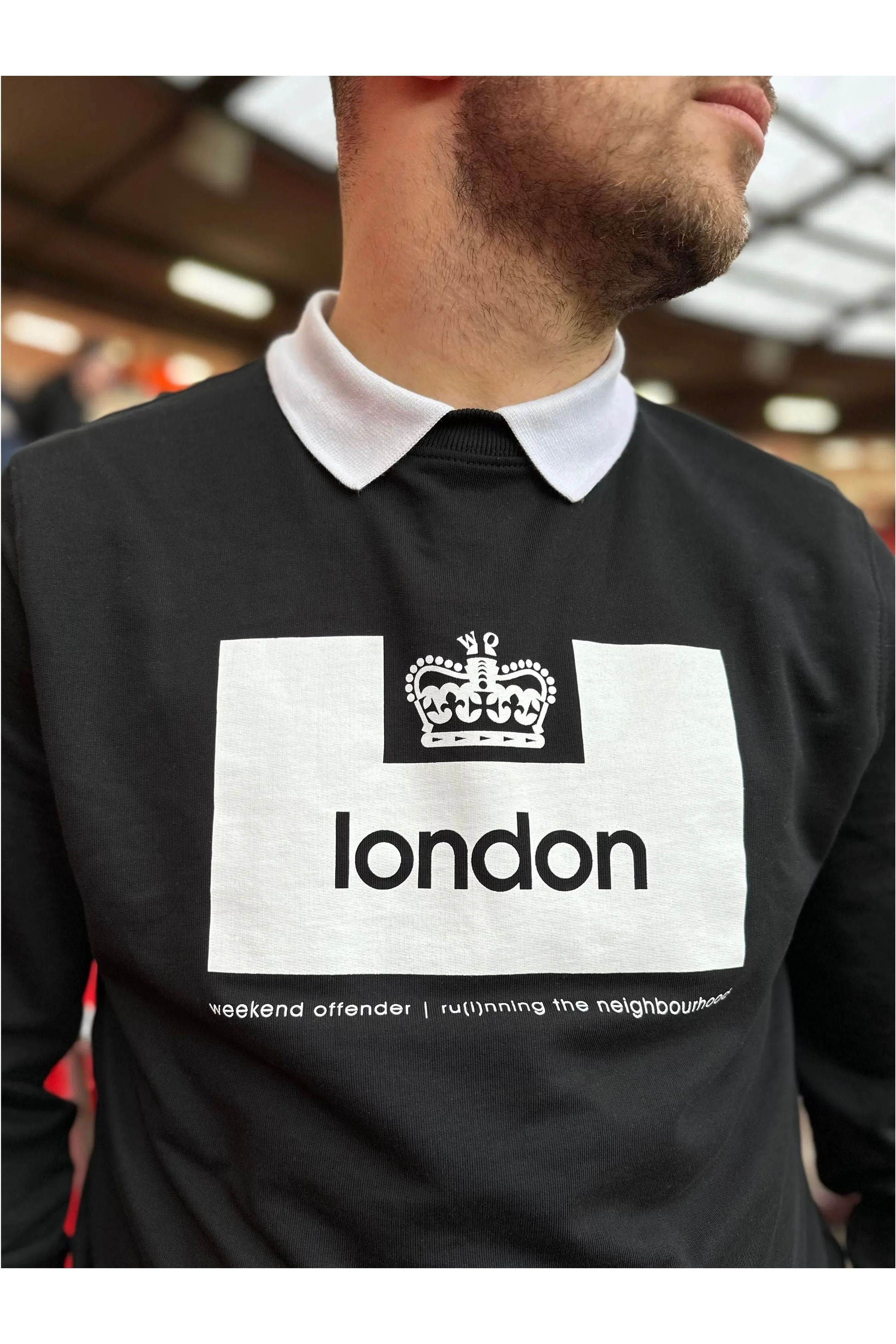 Weekend Offender x Modfather Clothing - London Black - Sweatshirt