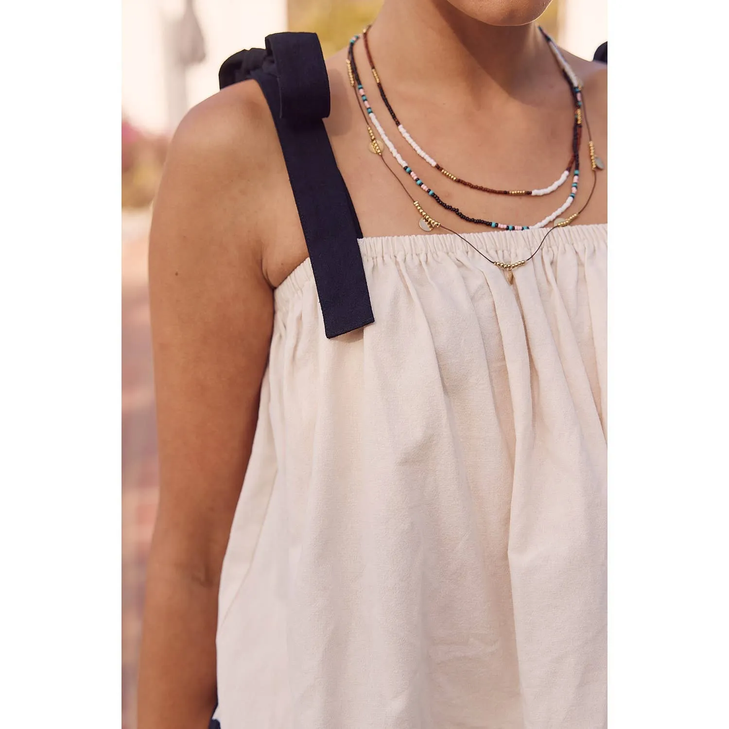 Willow Tie Cami Top: Oatmeal LAST ONE! In February