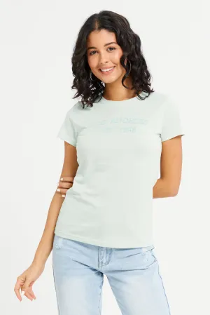 Women Mint Los Angeles Printed T-Shirt